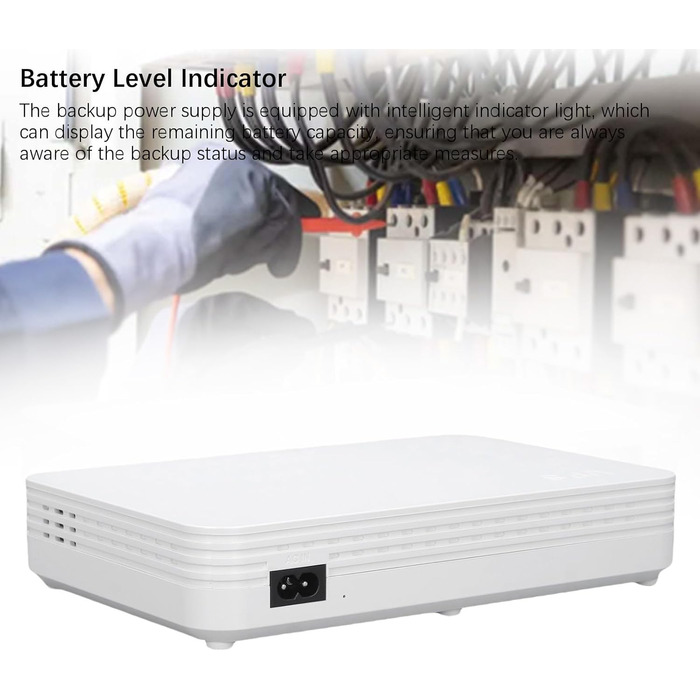 Mini UPS Marhynchus 8000mAh з батареєю, індикатором та підтримкою англійської мови для роутера, камери, телефону (EU-штекер)