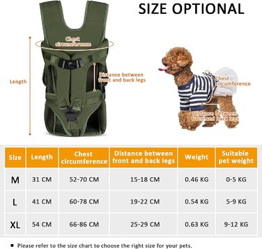 Легкий рюкзак для домашніх тварин ALLSOPETS, портативний для собак і кішок, зелений, для подорожей