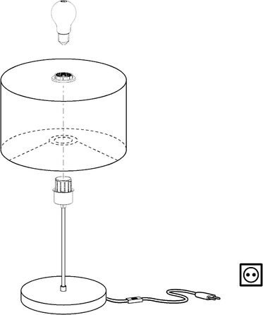 Підвісний світильник EGLO Maserlo, текстильний підвісний світильник на 2 полум'я, овальний підвісний світильник зі сталі та тканини, колір матовий нікель, чорний, золотий, цоколь E27, L 78 см (настільна лампа)