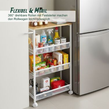 Органайзер Relaxdays для ванної кімнати з 4 ярусами