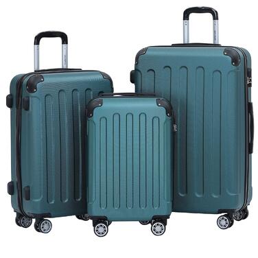 Чохол-валіза Beibye з замком-защіпкою, 4 колеса, комплект 3 шт. (55/66/76 см)