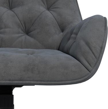 Крісло Vinsetto для офісу та дому: регульоване, поворотне, з оксамитовою оббивкою, до 120 кг, сірий колір