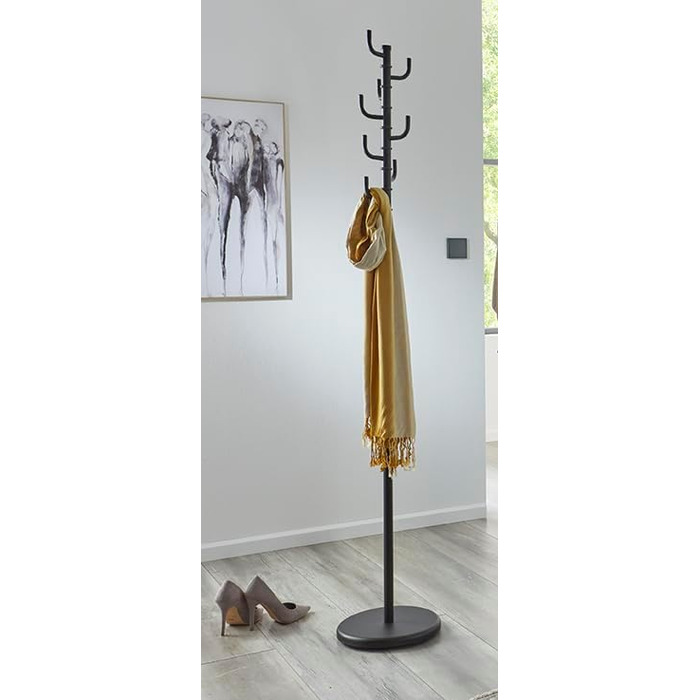 Вішалка для одягу HAKU Möbel, білий метал, 170x29 см, сучасний стиль