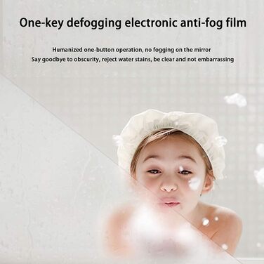 Дзеркало для ванної кімнати HUOLE з LED-підсвічуванням, 60 x 80 см, сенсорне керування, запобігання запотіванню, 6400K