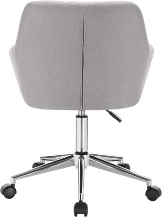 Офісний стілець WOLTU BS79dgr робочий стілець робочий стілець стілець обертовий стілець крісло-коляска офісне крісло з безступінчатим регулюванням по висоті зі спинкою і підлокітниками (світло-сірий, лляної)