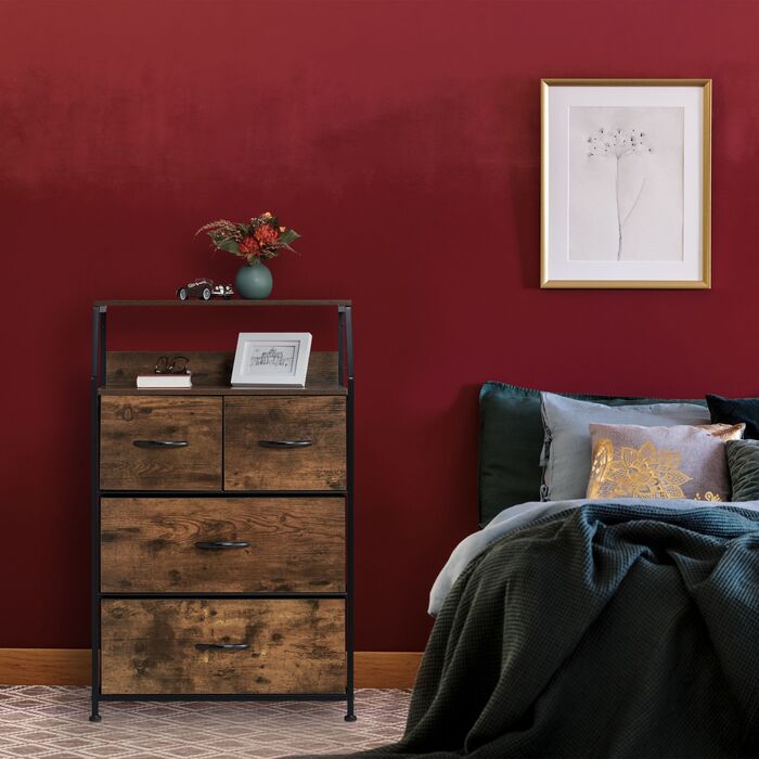 Комод Relaxdays з 4 висувними ящиками