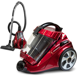 Пилсос Carrera з HEPA-фільтром, 800W, червоний – пилосос для підлоги з кабелем, компактний