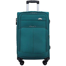 Набір валіз Beibye з тканини, тюркіс, з кишенями та розширенням