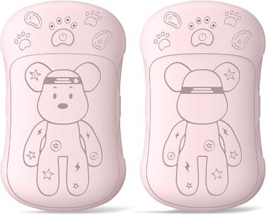 Електричні нагрівачі для рук 2 шт. 6000 mAh, перезаряджувані, для кемпінгу, на вулиці, подарунок для чоловіків, жінок, дітей (рожевий)