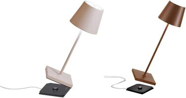 Zafferano Poldina Pro Mini - Бездротова LED-лампа для дому та вулиці, білий колір, регулювання яскравості, 30 см