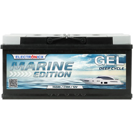 Акумулятор 12V 140Ah GEL Marine Edition для човнів, автофургонів, кемпінгу, сонячна батарея