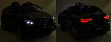 Дитячий електромобіль Mercedes GLC 63S 4x4 з пультом керування, м'якими колесами EVA, шкіряним сидінням та USB