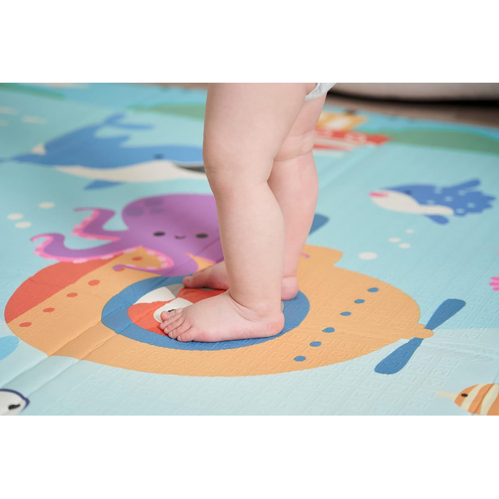 Дитячий килимок Дитячий килимок Дитячий ігровий килимок 180х200х1,5см. Двосторонній і нетоксичний складний водонепроникний дитячий килим з пінопласту. Ігровий килимок Ігровий килимок Дитячий килимок Подарунок (море)