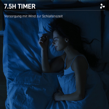 Портативний вентилятор з функцією зволоження повітря, тихий, мобільний, з дистанційним керуванням, чорний/білий