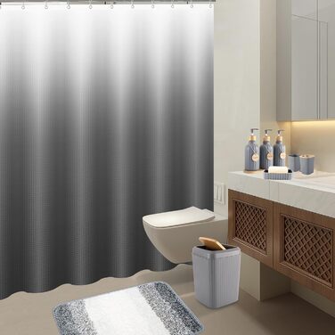 Набір для ванної кімнати 17 предметів: аксесуари, смітник, дозатори мила, тримач для зубних щіток, дерев'яні гачки (сірий). Підходить для ванної та кухні