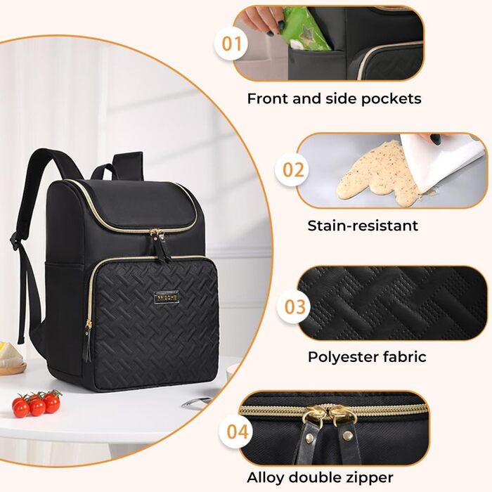 Рюкзак-холодильник 18L для пікніка: ізольований, зелений (чорний)