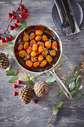 SCANPAN Fusion 5 сковорода з нержавіючої сталі 24 см | Індукційна, для всіх плит, з антипригарним покриттям, для духовки