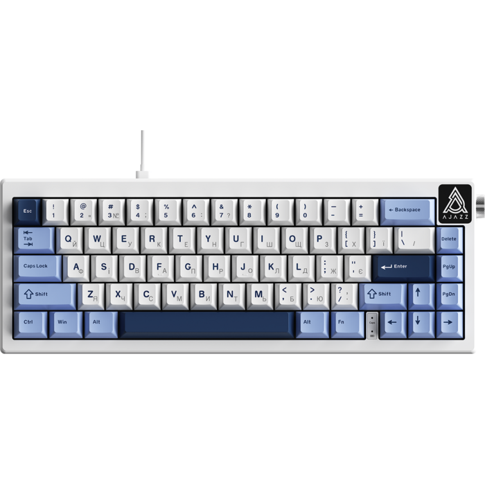 Дротова механічна клавіатура Ajazz AK650 Sea Salt switches Blue White Blue (AK650-SS-BWB)