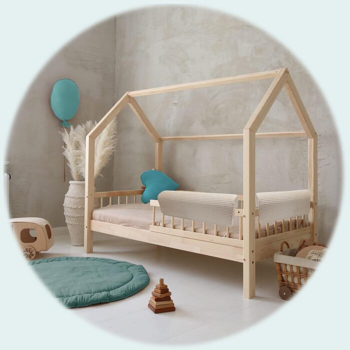 Захист для ліжечка дитячого бортик-подушка від випадання (бежевий, 120 см) Бежевий велюр