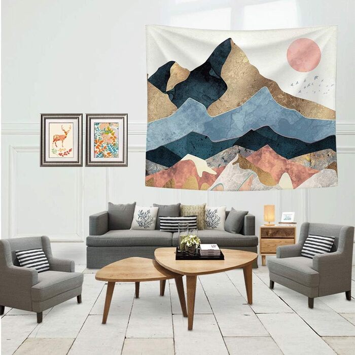 Гобелен гірський пейзаж, 130x150 см, естетичний