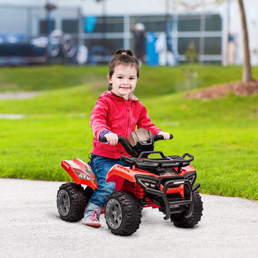HOMCOM Mini Electric Quad, Дитяча електрична коляска для квадроциклів, для дітей 18-36 місяців, Дитячий мотоцикл Електричний квадроцикл, рожевий