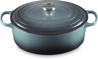 Le Creuset Signature Братер з чавуну з кришкою, овальний, 31 см, 8.9 л, для всіх типів плит, включаючи індукційну, вишневий