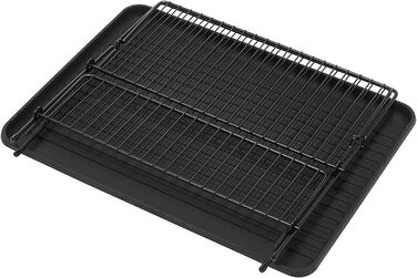 Складаний сушарка для посуду Simplywire з підставкою для столових приборів, чорний порошкове покриття