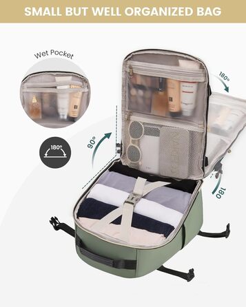 Рюкзак LOVEVOOK для ручної поклажі Ryanair, 40x20x25 см, для ноутбука 13,3