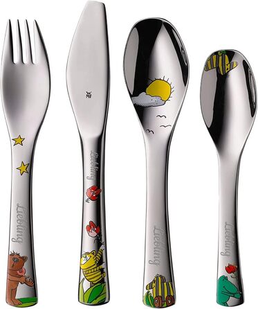 Дитячий столовий набір Janosch від WMF з гравіюванням імені - 4-х частинний, для дітей від 3 років