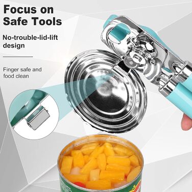 Ручний відкривач консерв з магнітом, з нержавіючої сталі, з відкривачем пляшок Aqua Sky