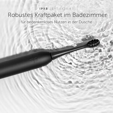 Електрична зубна щітка Wondersmile PRO - переможець тесту 2025 - 100 днів без ризику - сертифікована TÜV - 4 режими, акумулятор 60 днів, розумна насадка (Ultimate Black)