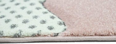Килим-мрія дитячий килим Зоряний килим для дитячої кімнати для дівчаток рожево-кремово-сірого кольору розмір (160x230 см)