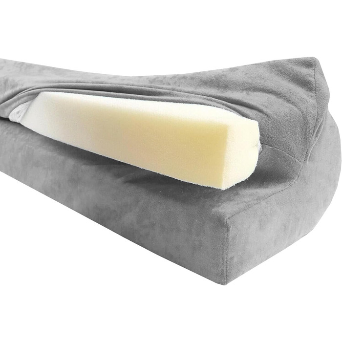 Захист для ліжечка дитячого: бортик-подушка від випадання (Сірий, 50 см)