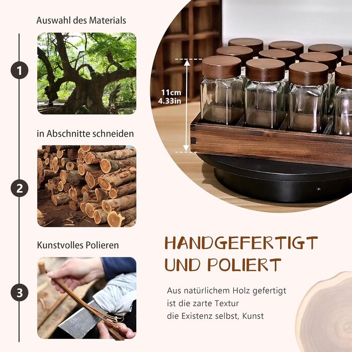 Набір скляних баночок для спецій з акціїї, 24 шт. | Організатор для спецій на кухню | Скляні контейнери 120 мл з дерев'яними кришками