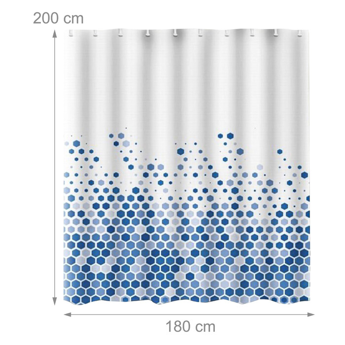 Relaxdays Штора для душу 180х200 см з мотивом