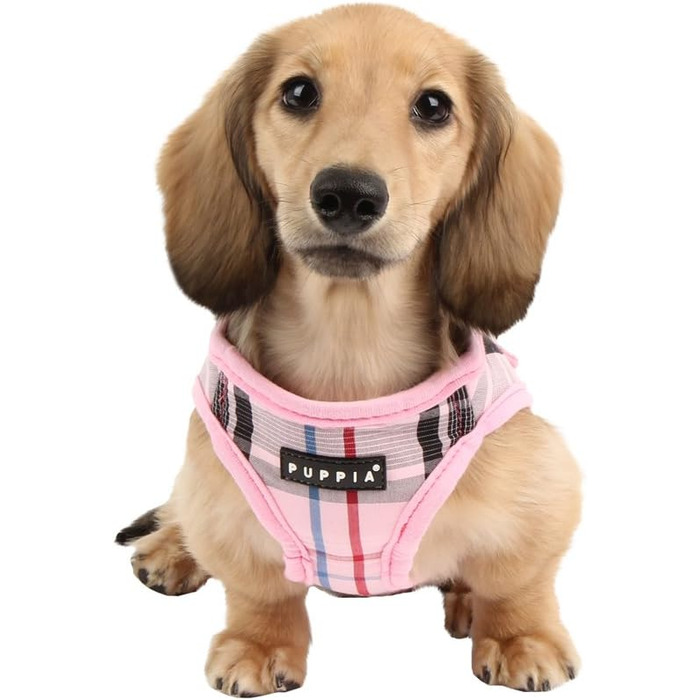Щеня молодший-Шлейка в клітку для маленьких собак-м'який жилет - також може використовуватися в якості шлейки для цуценят-Шлейка для собак із захистом від натягу, PAMA-AH978 (Рожевий, XS)