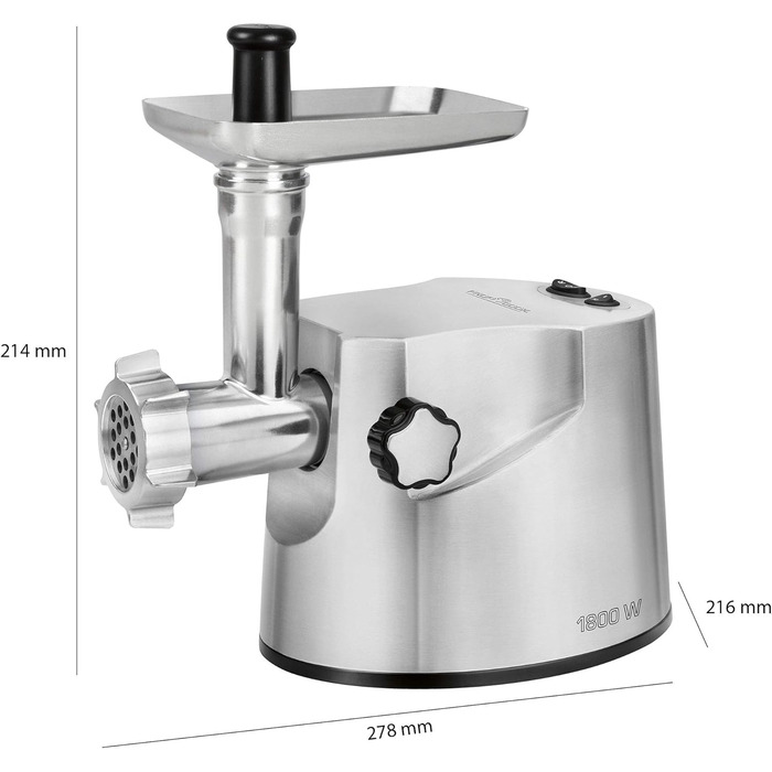 Електрична м'ясоподрібнювач Profi Cook PC-FW 1060, 1000W: для м'яса, ковбас та фаршу