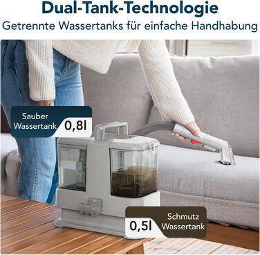 Портативний мийник для м'яких меблів та килимів – компактний пилосос-мийник для килимів, текстилю, автосидінь та диванів