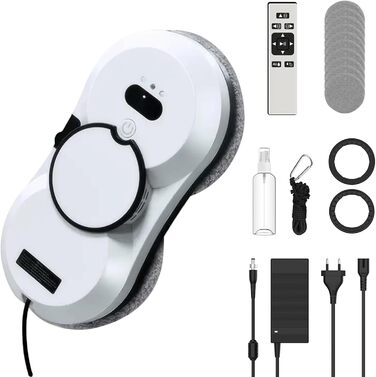 Робот для миття вікон, 5600Pa, 3 режими очищення, інтелектуальна навігація, автоматичний мийник вікон для гладких поверхонь