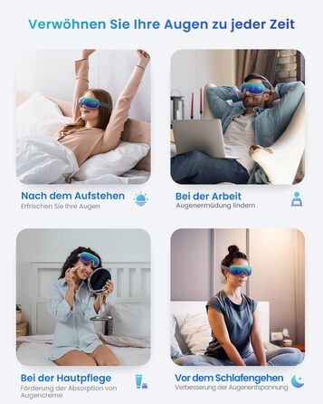 Масажер для очей RENPHO Eyeris 1 з підігрівом, вібрацією та Bluetooth, акумуляторний, для сухих очей