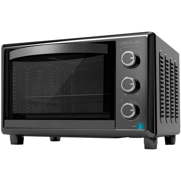 Мультифурна Cecotec Bake&Toast 1090 Black: 1000 Вт, 26 л, таймер, регулювання температури до 230ºC, решітка-гриль, лопатка, комплект