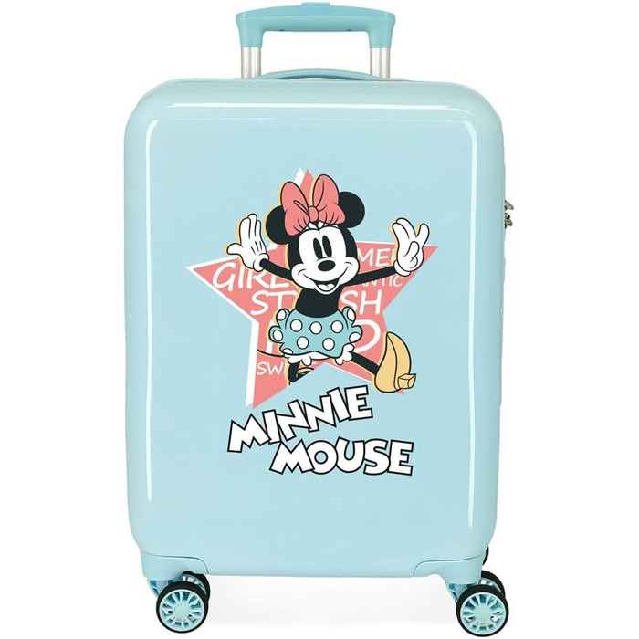 Валіза Disney Mickey Cabin зелена, 50x38x20 см, ABS, кодовий замок, 34 л, 3 кг, 2 переноски