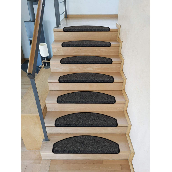 Килимки для сходів Kettelservice-Metzker напівкруглі 15 шт 65х24 см чорні