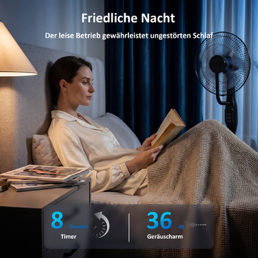 Підлоговий вентилятор з функцією зволоження, осциляція 70°, 3 швидкості, 3 режими, резервуар для води 3,5 л, чорний