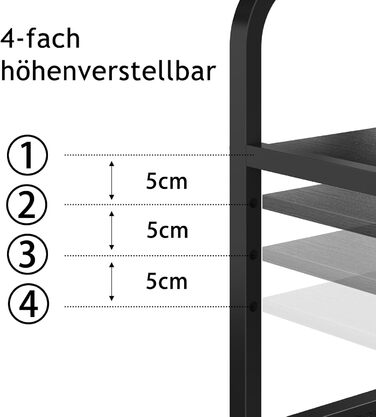 Трирівневий стіл для принтера з розеткою та USB-портами, регульовані полиці, роликовий стійка для принтера для дому/офісу, 3D/лазерний принтер, термопрес (Чорний) Чорний 60 см