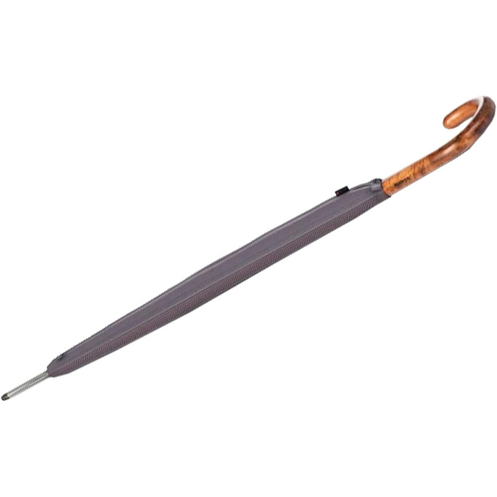 Парасолька-паличка Knirps T.771 Довгий автоматичний чоловічий принт візерунок - автоматичний - дерев'яна ручка - Штормостійкий 2лінійний камінь