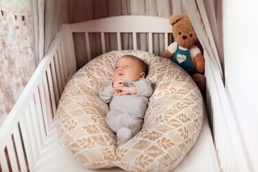 Подушка для годування та позиціонування Ceba Baby XXL з 100 бавовни, 190 см, Oeko-Tex 100, в т.ч. змінний чохол