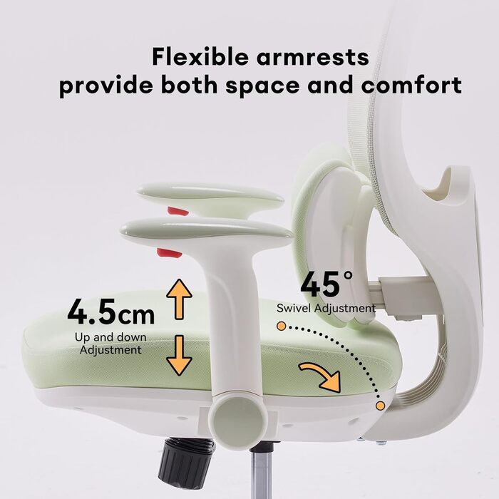 Крісло офісне MUSSO T30 ергономічне, регульоване, з підтримкою попереку та підлокітниками, поворотне, дихаюче, для офісу