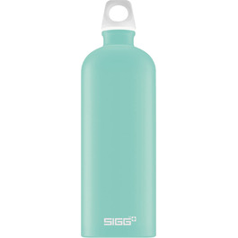 Вулична пляшка для пиття SIGG Traveller (1 л), що не містить забруднюючих речовин і герметична пляшка для пиття для піших прогулянок, легка спортивна пляшка для пиття з алюмінію (Glacier)