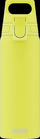 Вулична пляшка для пиття SIGG Shield ONE (/1 л), що не містить забруднюючих речовин і герметична пляшка для пиття, міцна спортивна пляшка для пиття з нержавіючої сталі з ОДНИМ верхом (1 л, ультра лимон)
